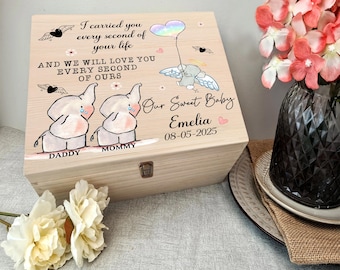 Custom Angel Baby Memory Box, Baby Loss Gift, Personalized Miscarriage Keepsake, Infant Loss Box, Miscarriage Gift, Angel Baby Remembrance