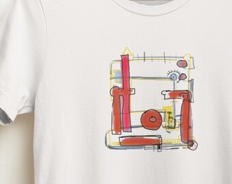 Buttons – Abstract System Composition T-Shirt, Modern Graphic Tee