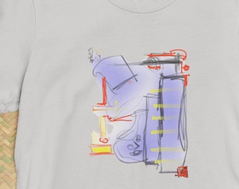 Split – Abstract Color Field Composition T-Shirt, Modern Graphic Tee