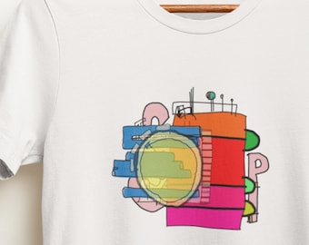 Happens – Abstract System Composition T-Shirt, Modern Graphic Tee