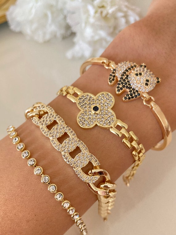 Etsy gold deals bead bracelet