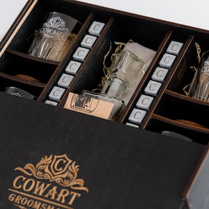 Elevate your whiskey enjoyment with our premium set, featuring a sleek decanter, elegant glasses, natural whiskey stones, and handcrafted wooden coasters. Enjoy the perfect sip with our whiskey stones. Designed to cool your drin.