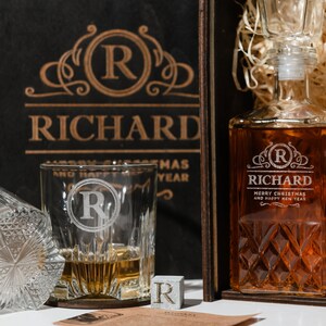 Elevate your whiskey experience with our personalized decanter set, complete with whiskey stones for the perfect chill. Its the quintessential addition to any connoisseurs collection.