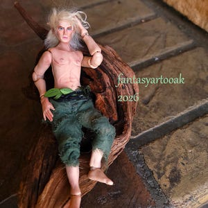 Bewegliche kleine Figur Fee, 1:12 Waldfee Figur, Waldelfe Figur, Elfe, bewegliche Figur