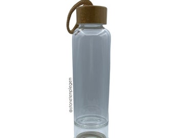 10.5 inch Crystal Gem Elixir Glass Water Bottle for Crystals Indirect Infusion