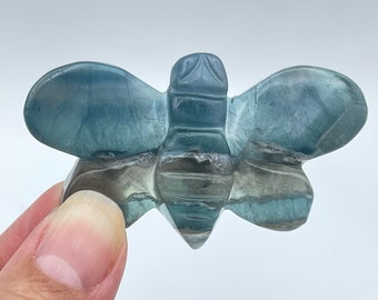 Bee-YOU-tiful 2 inch Rainbow Fluorite Crystal Bee Carving