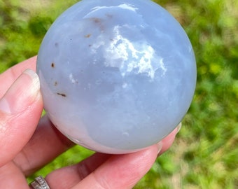 2.11 inch Blue Chalcedony Crystal Sphere Crystal Healing