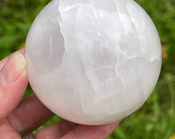 2.46 inch Pink Mangano Manganoan Calcite Crystal Sphere crystal healing