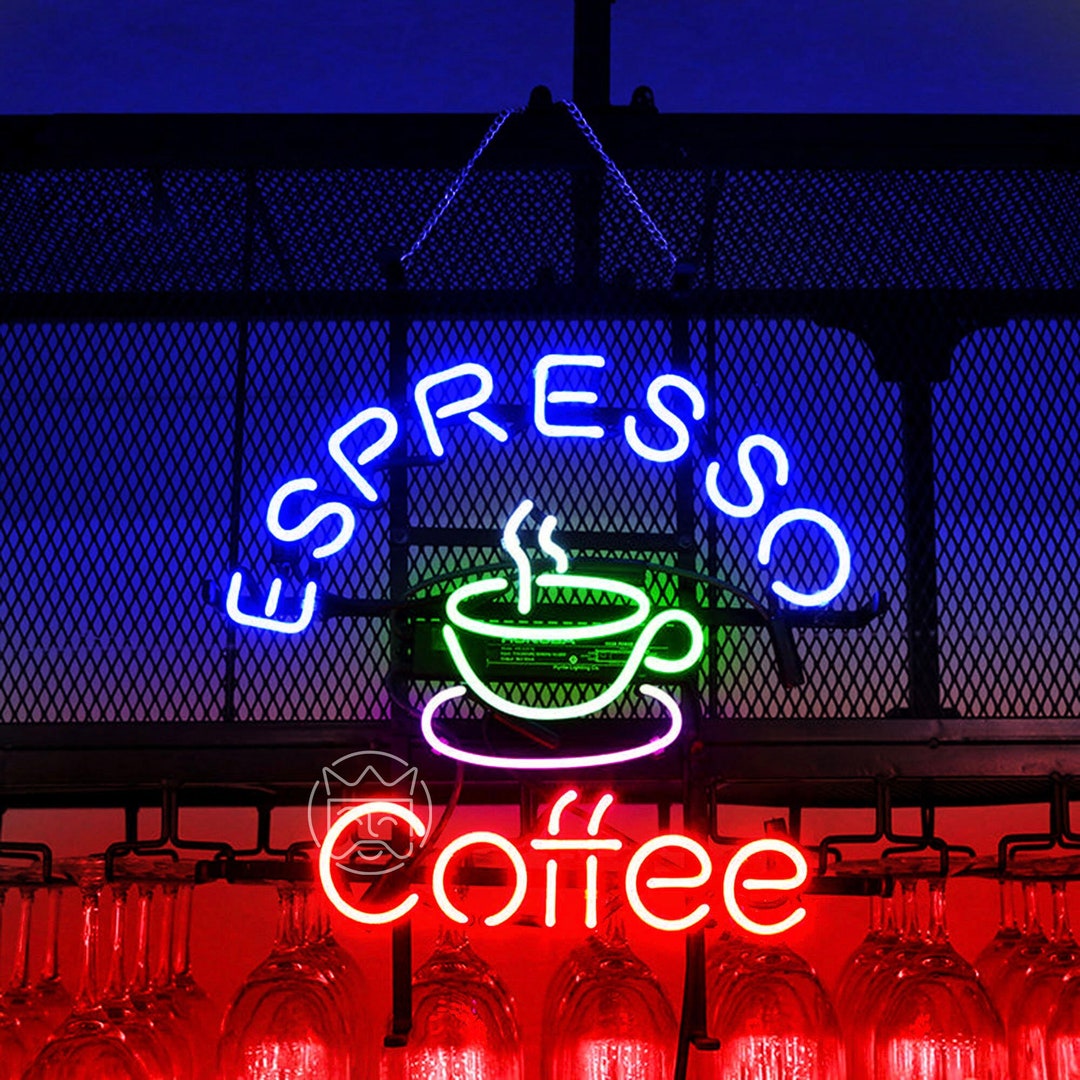 Espresso Coffee Neon Cafe Sign Coffee Shop Decor Wall Hanging Etsy UK
