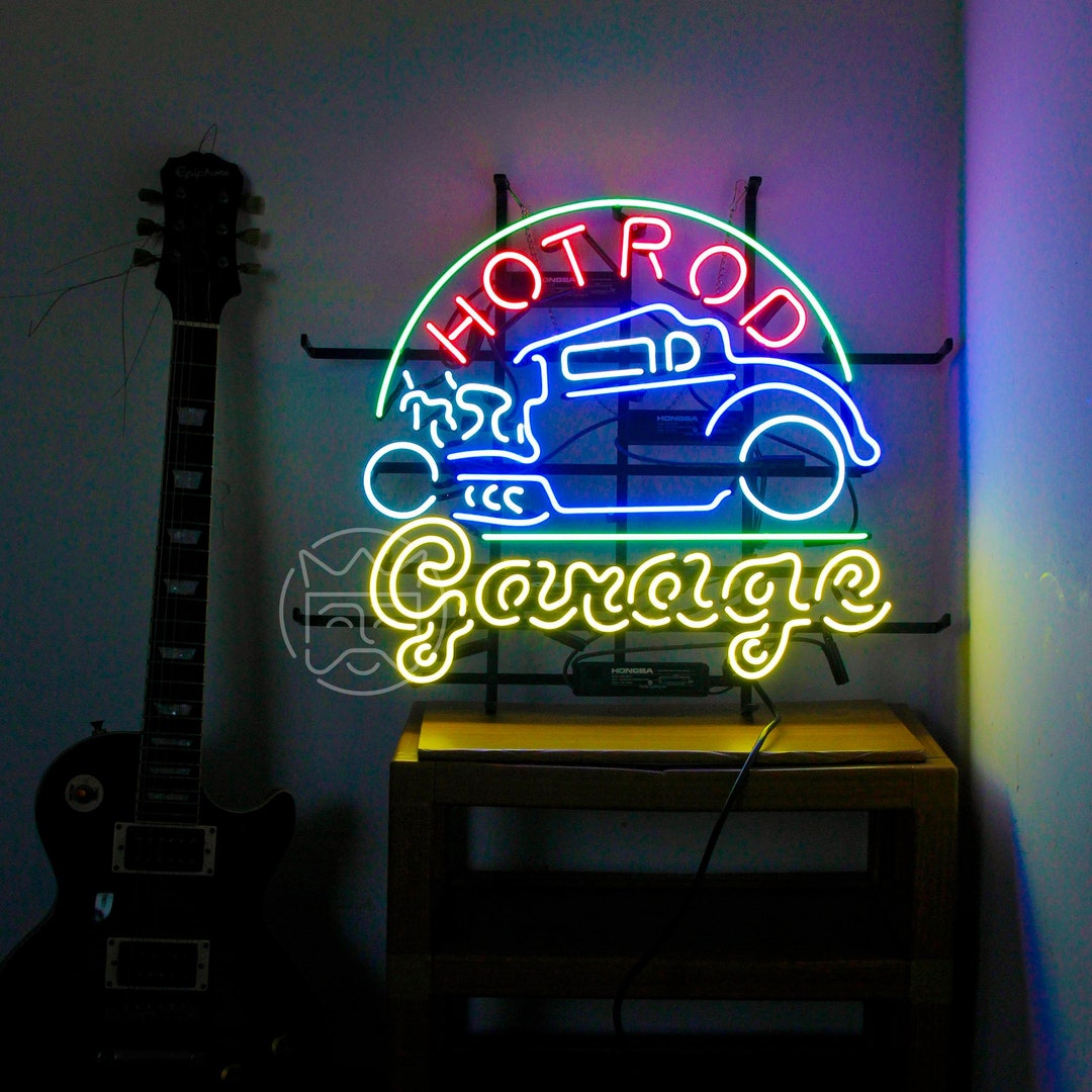 HOT ROD Garage Neon Sign Custom Real Glass Neon Sign for Car Etsy