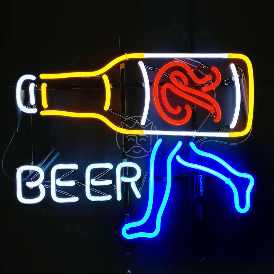 Rainier Beer Runner Neon Bar Sign Handmade Real Glass Neon Etsy