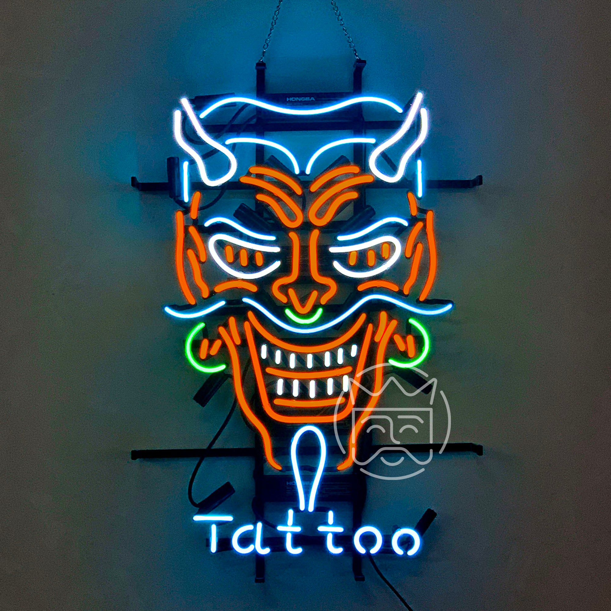 Glowing Electric Age Neon Sign of a Tattoo Shop  Free Stock Photo