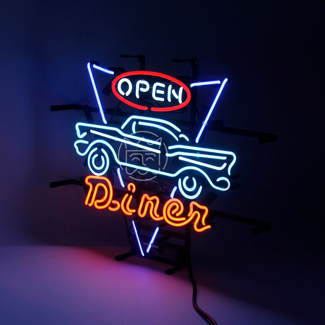 Open Car Diner Real Glass Neon Sign Light Custom Neon Sign - Etsy