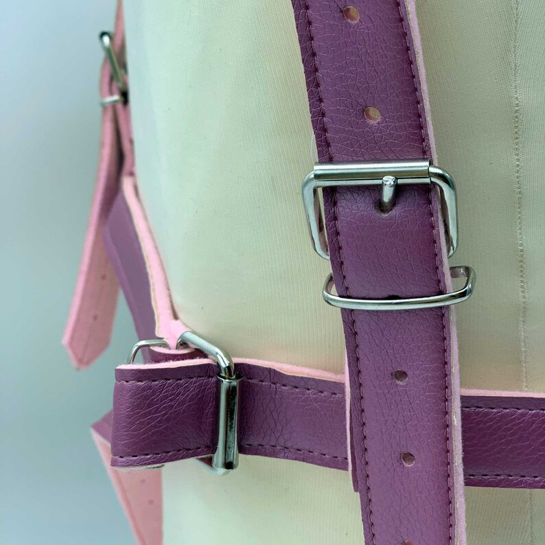 Safety Belt for ABDL Harness Made of Red Leather With Felt Etsy