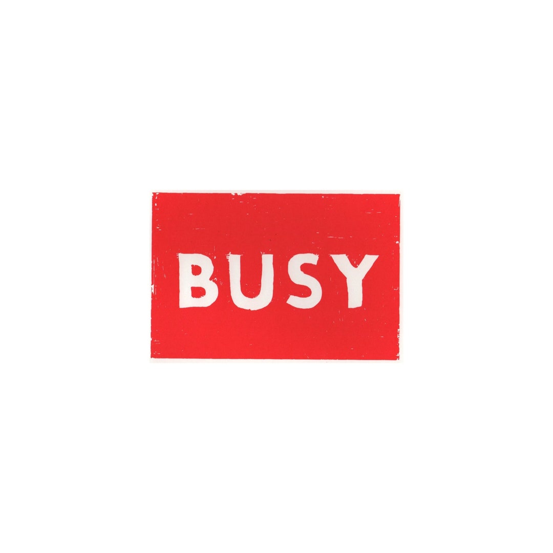 I'm Busy Desk Sign Screenprint for Anyone Working From Etsy New Zealand
