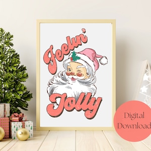 Retro Christmas Printable Wall Art, Vintage Christmas, Vintage Christmas Decor, Retro Christmas, Christmas Printable Wall Art, Christmas Art
