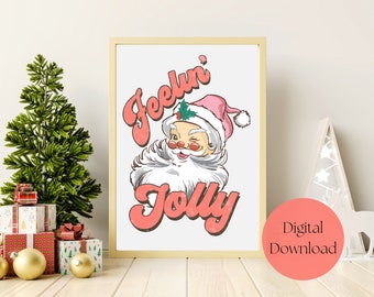 Arte murale stampabile natalizia retrò, Natale vintage, Decorazioni natalizie vintage, Natale retrò, Arte murale stampabile natalizia, Arte natalizia