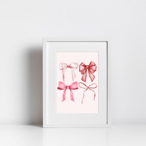 Pink Christmas Printable Wall Art, Set of 8 Printables, Pastel Christmas Decor, Christmas Print ...