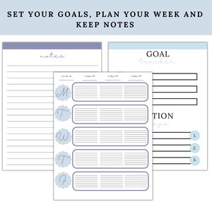 Student Planner Printable Pack, Study Pack, School and College ...
