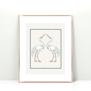 Sandhill Crane Printable Wall Art, Large Bird Printable ...