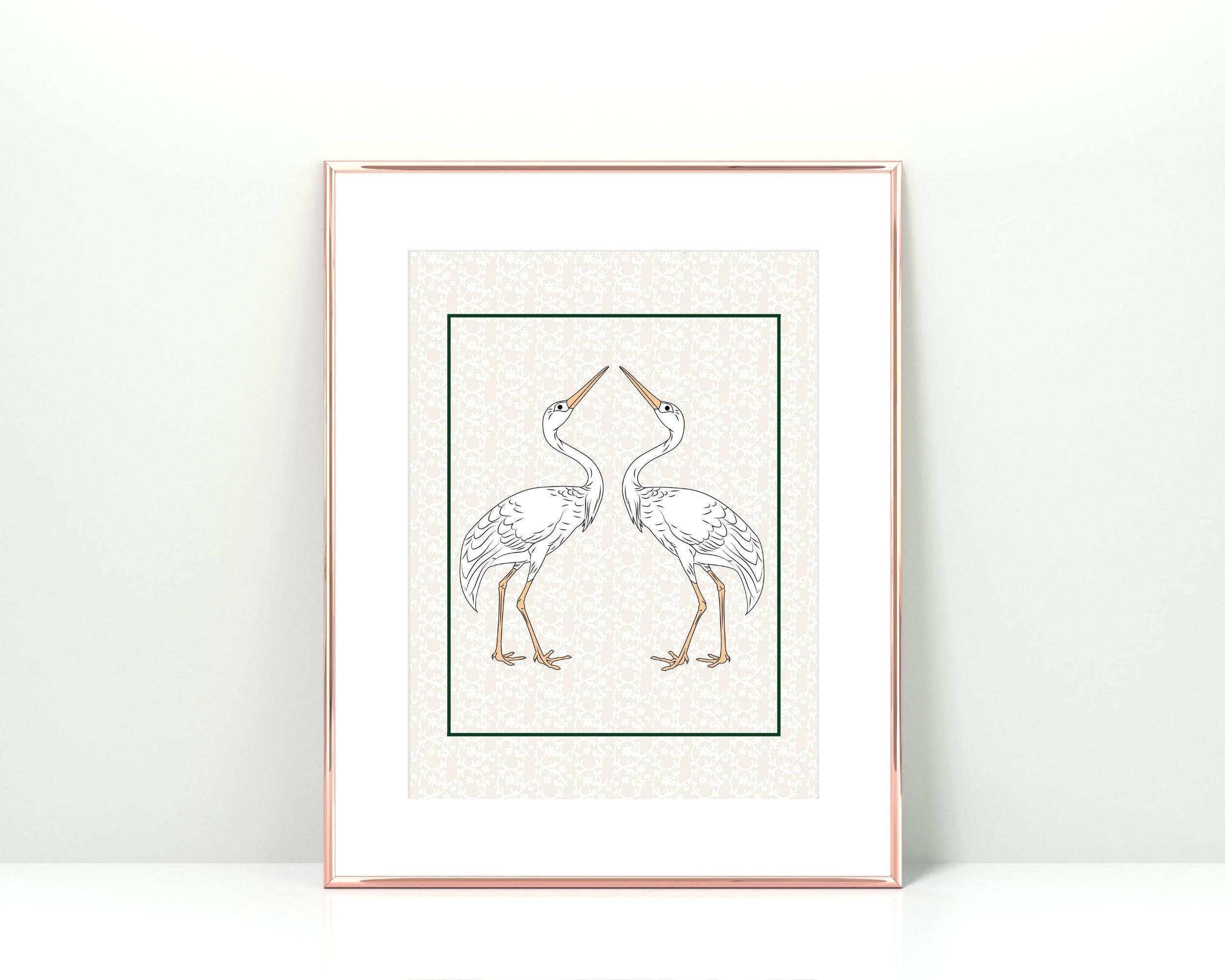 Sandhill Crane Printable Wall Art, Large Bird Printable ...
