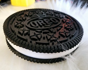 Posavasos Oreo impresos en 3D + soporte para posavasos, juego de 4