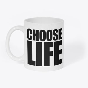 Choose Life Wham George Michael 80&#39;s Pop Music Retro Novelty Gift 11oz White Coffee Tea Mug