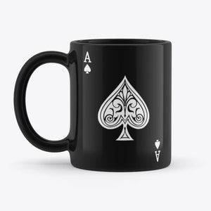 Ace Of Spades Playing Cards Poker Novità Regalo 11oz Tazza da tè al caffè nero