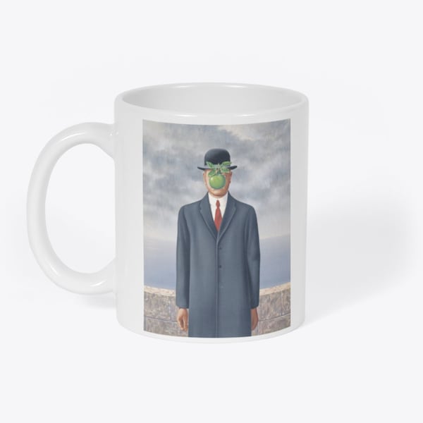 Son Of Man Rene Magritte Surrealist Surrealism Painting Art Novelty Gift White 11oz Coffee Tea Mug