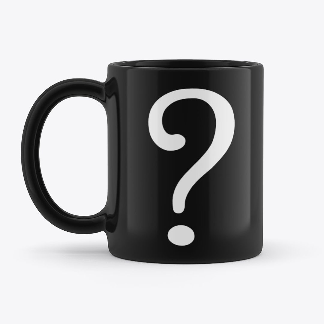 Question Mark ? Novelty Gift Green Black 11oz Coffee Tea Mug - Etsy