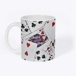 Cartas de jogar Poker Bridge Solitaire Blackjack Novidade Presente Branco Caneca de Chá de Café 11oz