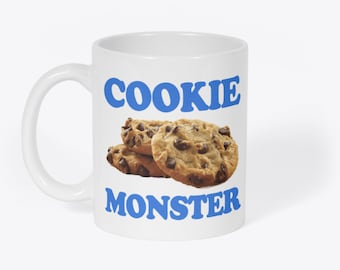 Cookie Monster Biscuits Novelty Gift 11oz White Coffee Tea Mug