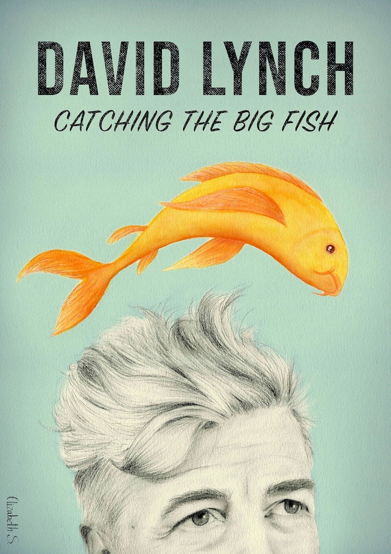 Print David Lynch Catch the Goldfish Art Print Illustration A3 A4