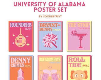 Tuscaloosa Alabama Digital Prints - Preppy College Art