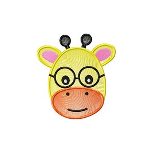 Giraffe Face embroidery designs file formats in pes, dst, jef, xxx, exp, vip, vp3