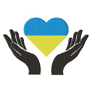 Pray for Ukraine Embroidery Designs file formats in pes, dst, jef, xxx, exp, vip, vp3