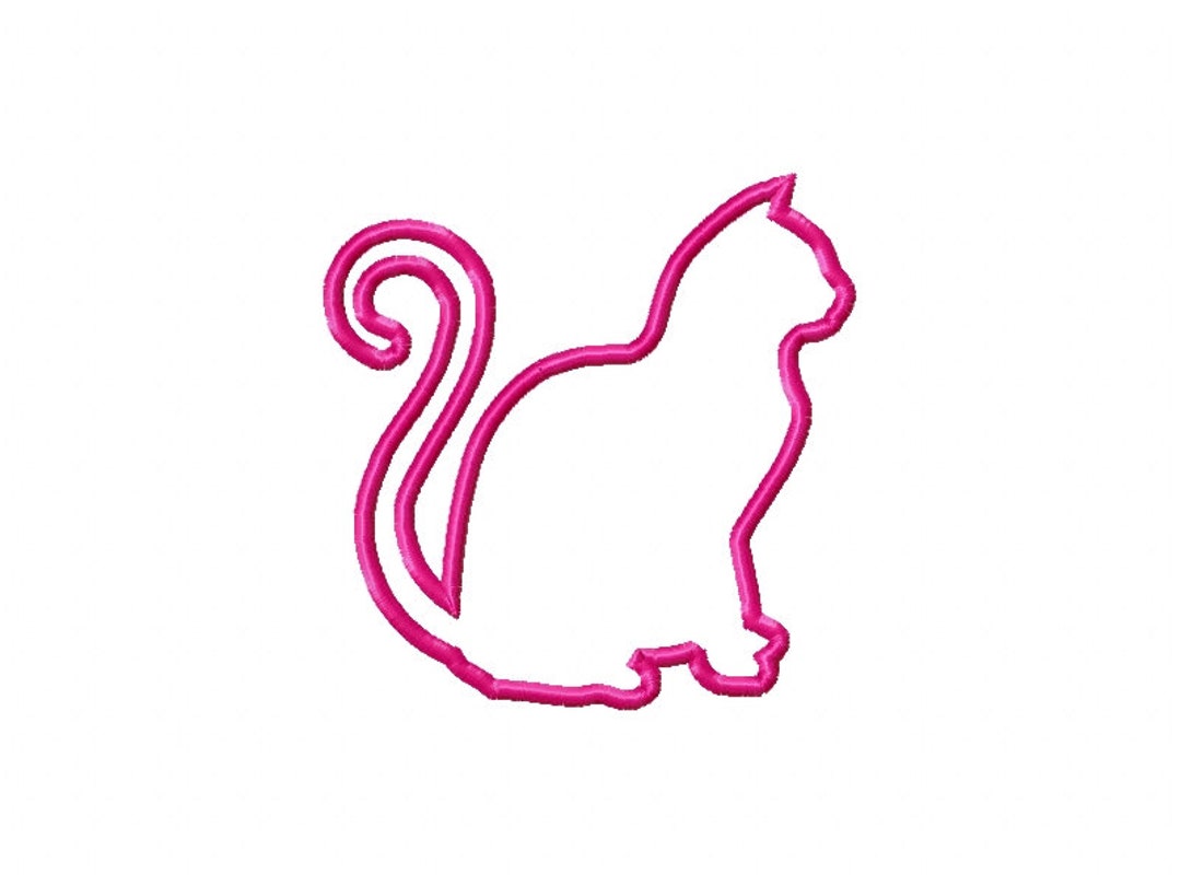 Cat Applique Machine Embroidery Design, Reading Pillow Embroidery, 3 ...