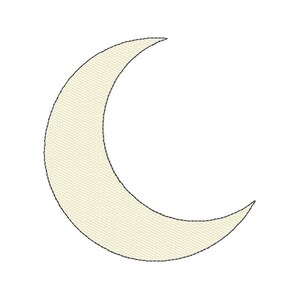 Moon Machine Embroidery Design 4 Sizes, File Formats in pes, dst, jef, xxx, exp, vip, vp3