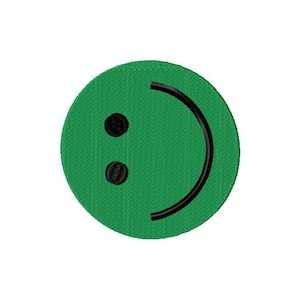 Smile Emoji Green embroidery designs file formats in pes, dst, jef, xxx, exp, vip, vp3