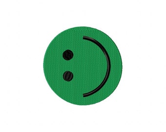 Smile Emoji Green embroidery designs file formats in pes, dst, jef, xxx, exp, vip, vp3