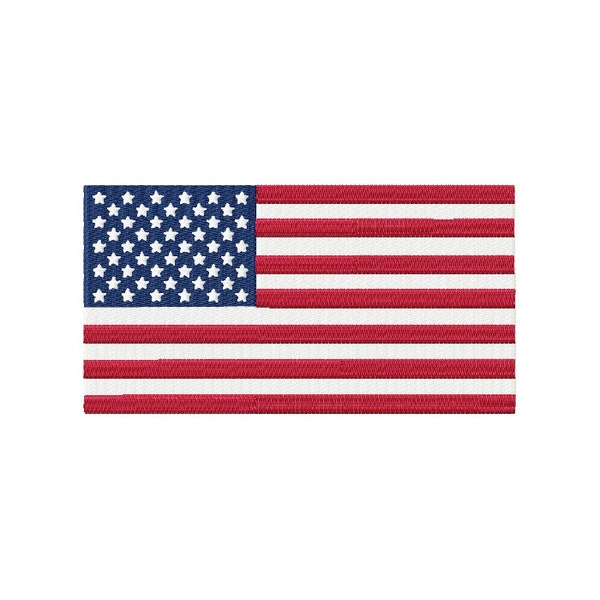 United States Flag Embroidery Design 5 Sizes , File Formats in pes, dst, jef, xxx, exp, vip, vp3 - Instant Download Files