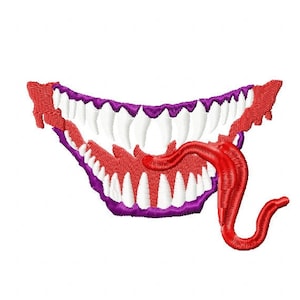 Mouth embroidery designs file formats in pes, dst, jef, xxx, exp, vip, vp3