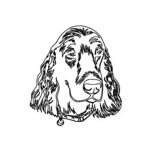 Dog Line Embroidery Design, Dog Head Embroidery Patterns Outline, Dog Line Art Files, Dog Lover, Dog Sketch 3 Sizes - Instant Download Files