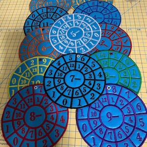 Maths Minus Wheels Embroidery Design 1-12 Circle Charts Montessori School In The Hoop Educational 4x4 Size