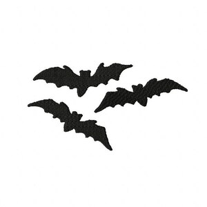 Diseño de bordado de murciélagos pequeños para Halloween, 5 tamaños, formatos de archivo: pes, dst, jef, xxx, exp, vip, vp3