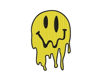 Halloween Drippy XX Smiley Face Embroidery Design Embroidery File