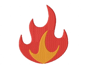 Fire Flame Embroidery File, Flame Machine Embroidery, Fire Pattern, Campfire Embroidery, 12 Sizes - Instant Download Files