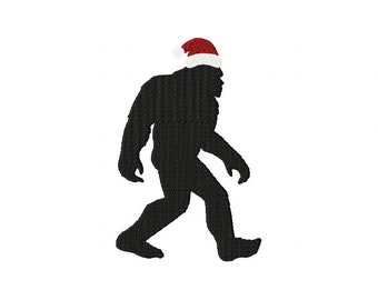 Bigfoot Silhouette Christmas Embroidery Design 5 Sizes , File Formats in pes, dst, jef, xxx, exp, vip, vp3 - Instant Download Files