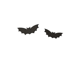 Bats Halloween Embroidery Design 5 Sizes , File Formats in pes, dst, jef, xxx, exp, vip, vp3