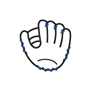 Baseball Glove Applique Embroidery Design, Machine Embroidery Design, Instant Download Embroidery File, 3 Sizes, Instant Download